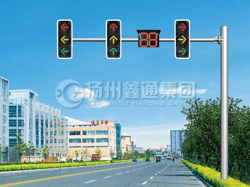 XHDG-012，L型等徑單臂信號(hào)燈桿